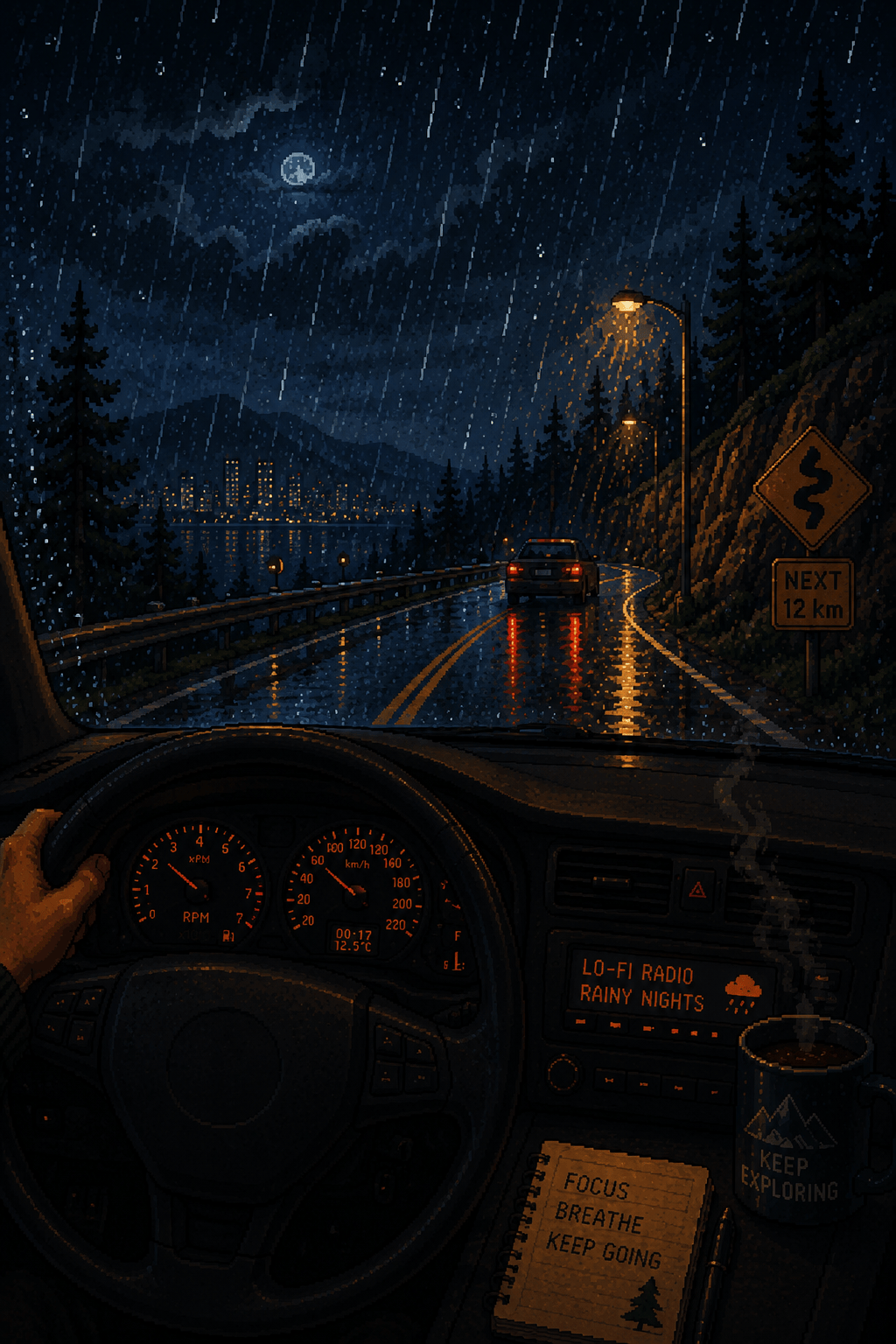 Rainy Midnight Drive